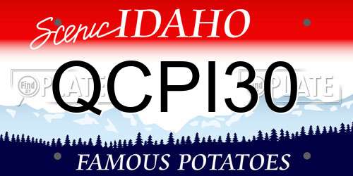QCPI30 Idaho License Plate