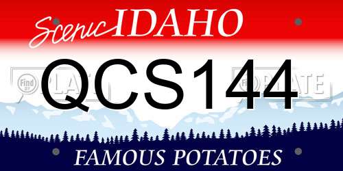 QCS144 Idaho License Plate