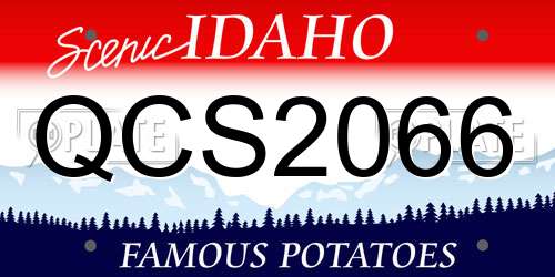 QCS2066 Idaho License Plate