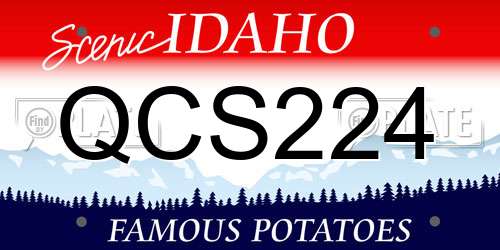 QCS224 Idaho License Plate