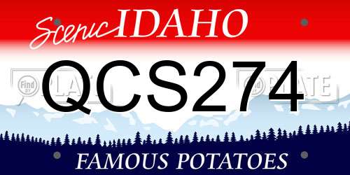 QCS274 Idaho License Plate