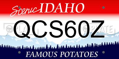 QCS60Z Idaho License Plate