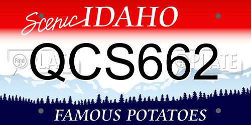 QCS662 Idaho License Plate