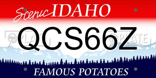 QCS66Z Idaho License Plate