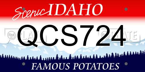 QCS724 Idaho License Plate