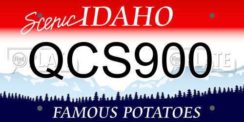 QCS900 Idaho License Plate
