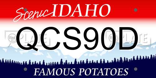 QCS90D Idaho License Plate