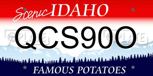 QCS90O Idaho License Plate