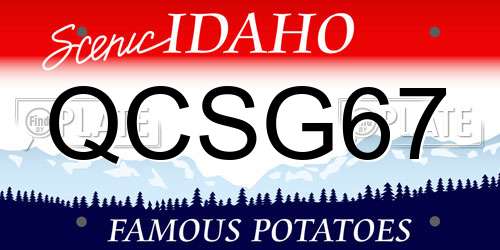 QCSG67 Idaho License Plate