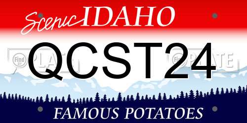 QCST24 Idaho License Plate
