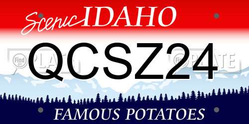 QCSZ24 Idaho License Plate