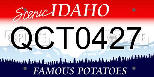 QCT0427 Idaho License Plate