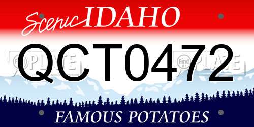 QCT0472 Idaho License Plate