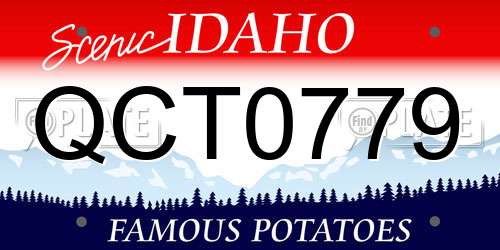 QCT0779 Idaho License Plate