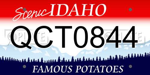 QCT0844 Idaho License Plate