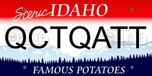 QCTQATT Idaho License Plate