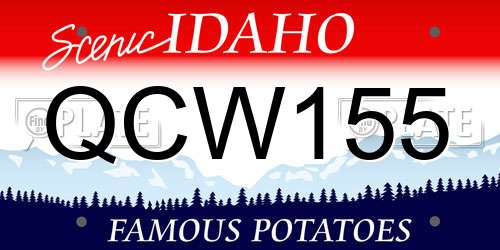 QCW155 Idaho License Plate
