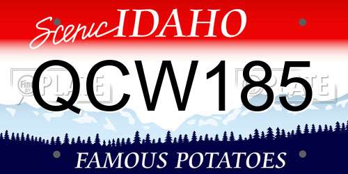 QCW185 Idaho License Plate