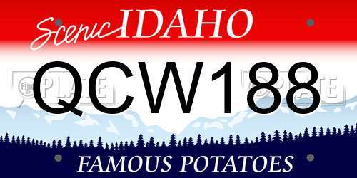 QCW188 Idaho License Plate