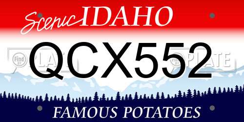 QCX552 Idaho License Plate