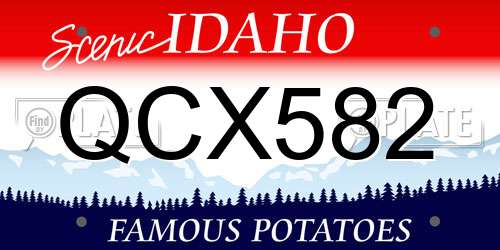 QCX582 Idaho License Plate