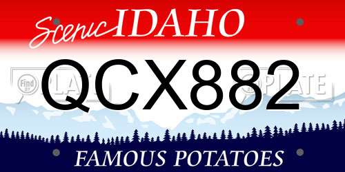 QCX882 Idaho License Plate