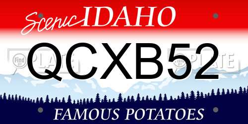QCXB52 Idaho License Plate