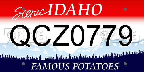 QCZ0779 Idaho License Plate