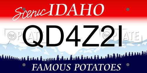 QD4Z2I Idaho License Plate