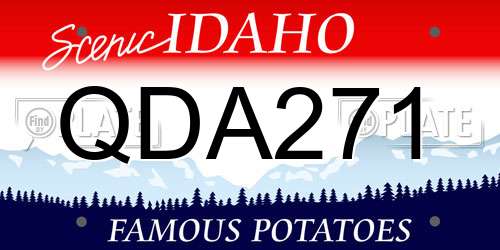 QDA271 Idaho License Plate