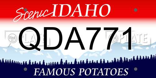 QDA771 Idaho License Plate