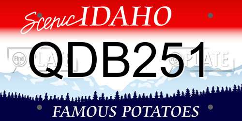 QDB251 Idaho License Plate