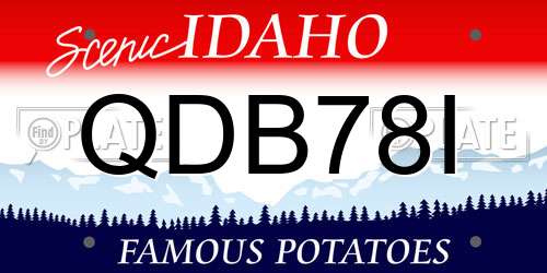 QDB78I Idaho License Plate