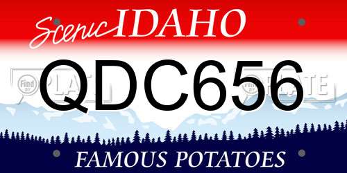 QDC656 Idaho License Plate