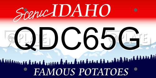 QDC65G Idaho License Plate