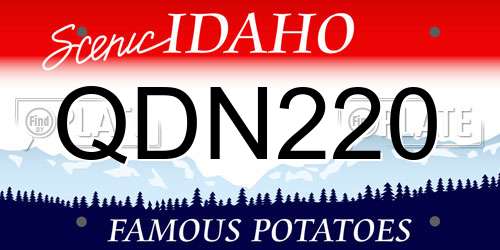 QDN220 Idaho License Plate