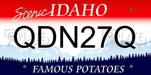 QDN27Q Idaho License Plate