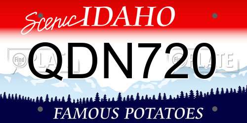 QDN720 Idaho License Plate