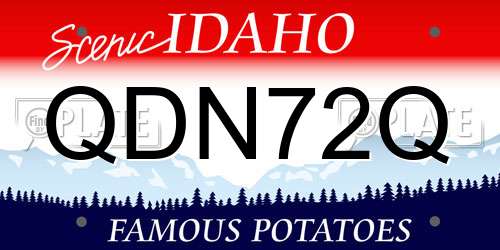 QDN72Q Idaho License Plate