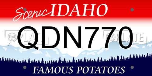 QDN770 Idaho License Plate