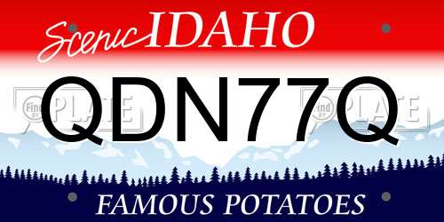 QDN77Q Idaho License Plate