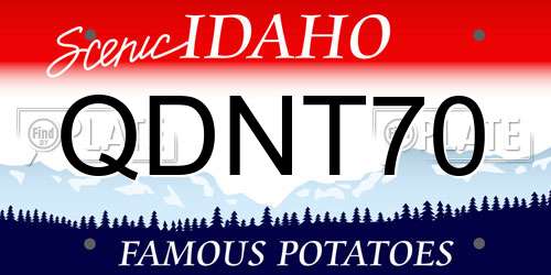 QDNT70 Idaho License Plate