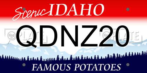 QDNZ20 Idaho License Plate