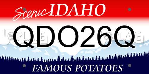QDO26Q Idaho License Plate