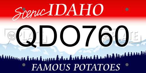 QDO760 Idaho License Plate