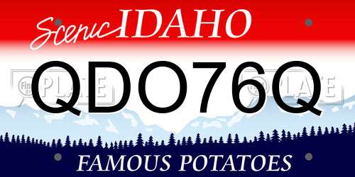QDO76Q Idaho License Plate