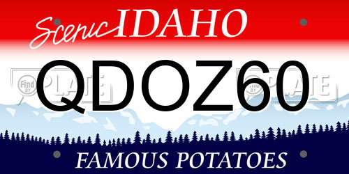 QDOZ60 Idaho License Plate