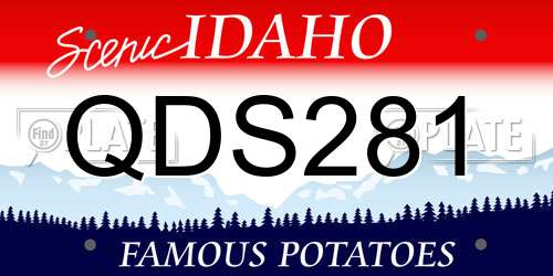 QDS281 Idaho License Plate