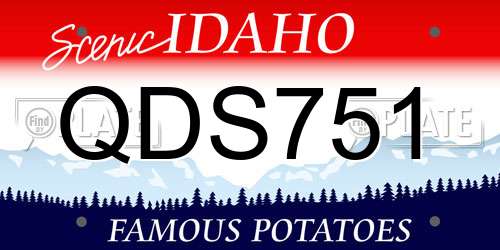 QDS751 Idaho License Plate