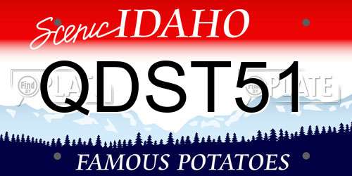 QDST51 Idaho License Plate